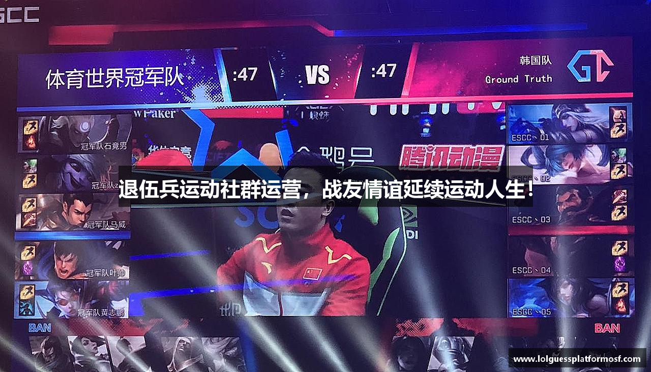 退伍兵运动社群运营，战友情谊延续运动人生！